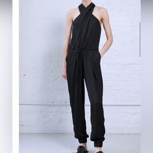 Minimalis Tamara Davydova Velour Black Women's Jumpsuit Medium